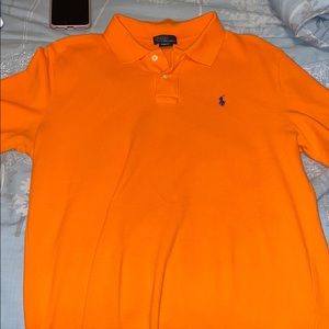 Orange polo collared shirt